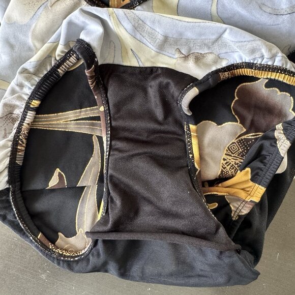 Gottex Swim Retro Swimwear One Piece Swimsuit Bathing Suit Black‎ Gold Floral 10 - Picture 7 of 7